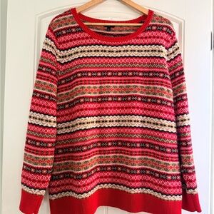Talbots Multicolor Striped Sweater 2X
